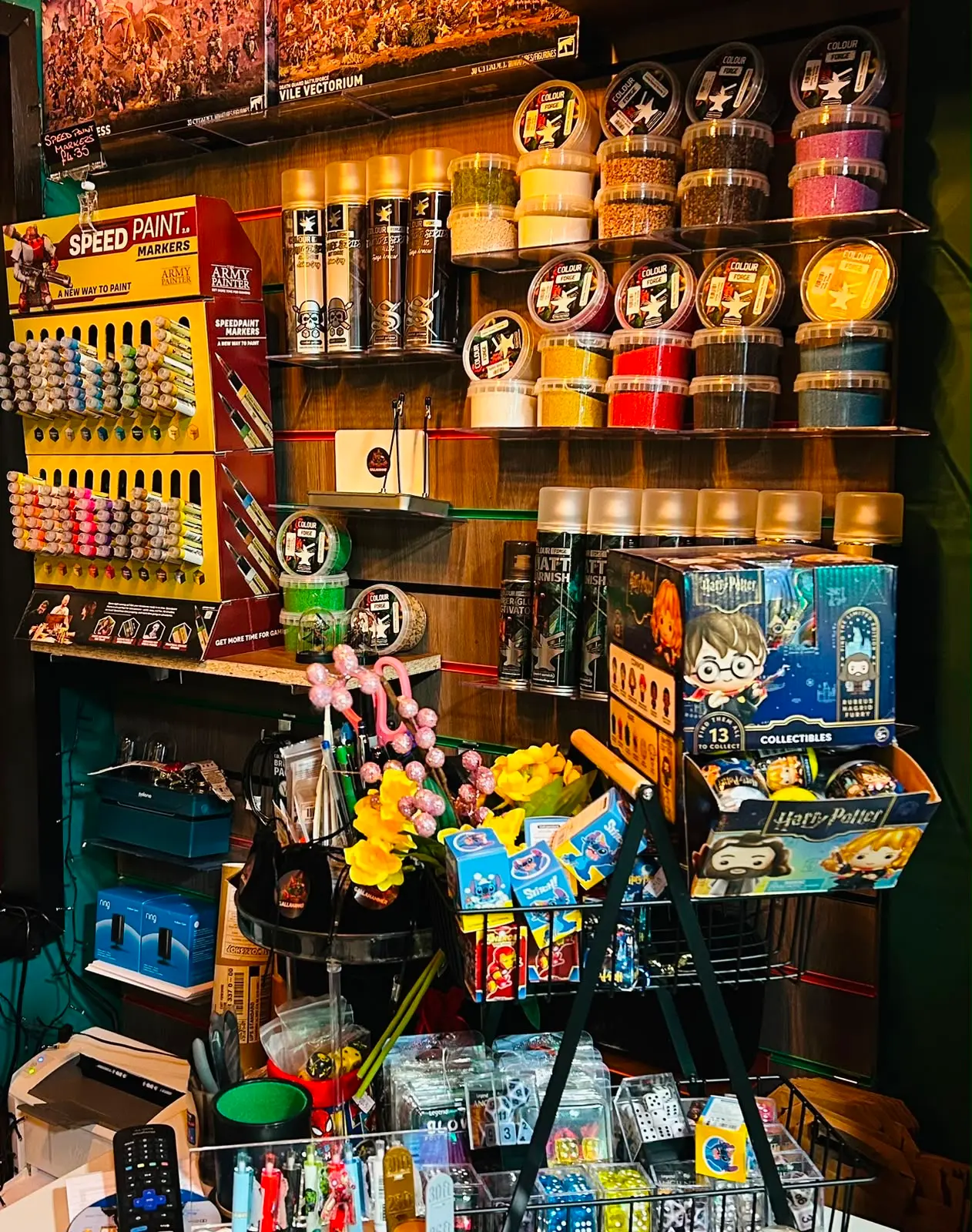 Inside Gallahammer Games tabletop gaming store in Wombwell