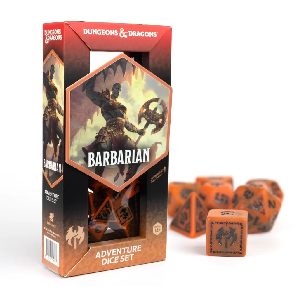 Dungeons & Dragons Adventure Dice – Barbarian: Orange