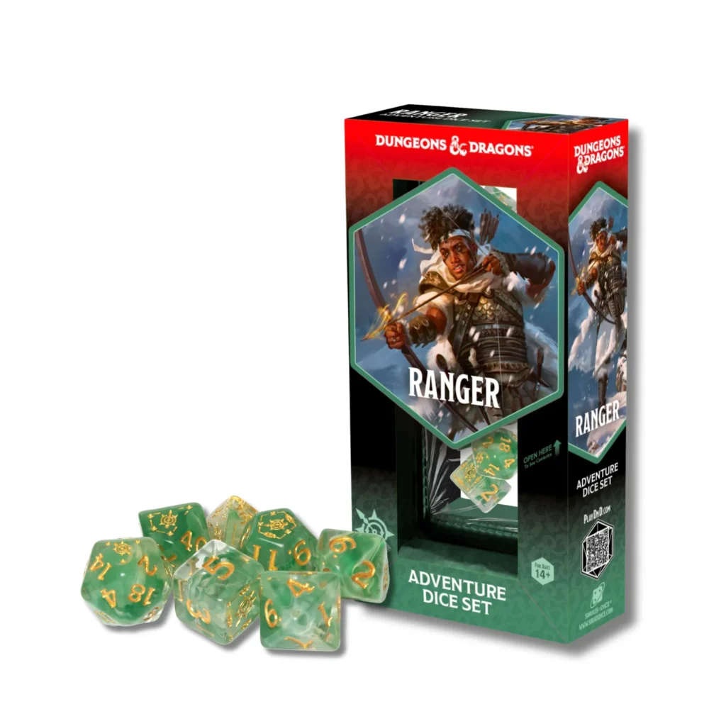 Dungeons & Dragons Adventure Dice – Ranger: White / Green